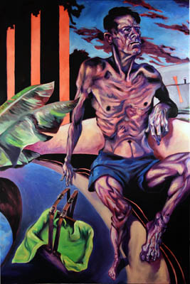 Figurative, expressive and colorful painting mostly showing portraits, the human body and figure.