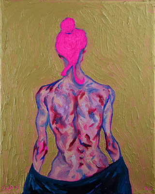 Figurative, expressive and colorful painting mostly showing portraits, the human body and figure.