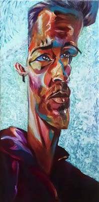 Figurative, expressive and colorful painting mostly showing portraits, the human body and figure.