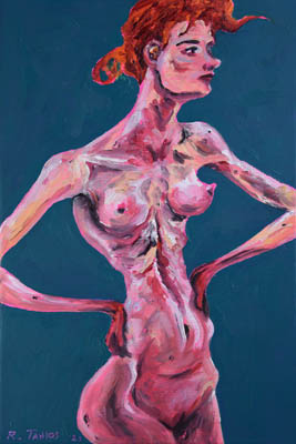 Figurative, expressive and colorful painting mostly showing portraits, the human body and figure.