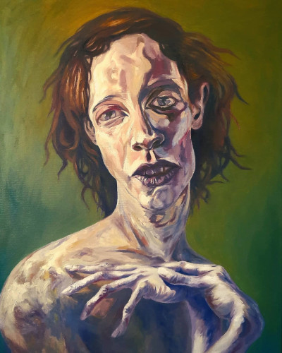 Figurative, expressive and colorful painting mostly showing portraits, the human body and figure.