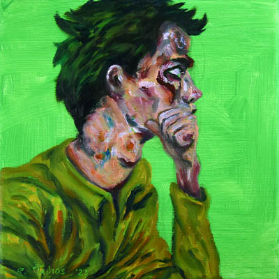 Figurative, expressive and colorful painting mostly showing portraits, the human body and figure.