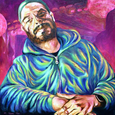 Figurative, expressive and colorful painting mostly showing portraits, the human body and figure.