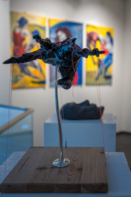 Figurative and expressive sculptures mostly showing portraits, the human body and figure.