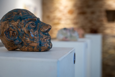 Figurative and expressive sculptures mostly showing portraits, the human body and figure.